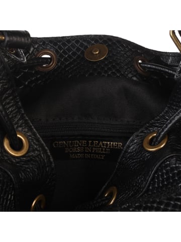Victor & Hugo Paris Leder-Umhängetasche "Cerise" in Schwarz - (B)32 x (H)28 x (T)14 cm
