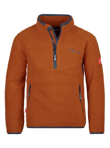 Trollkids Fleece trui "Hemsedal" bruin