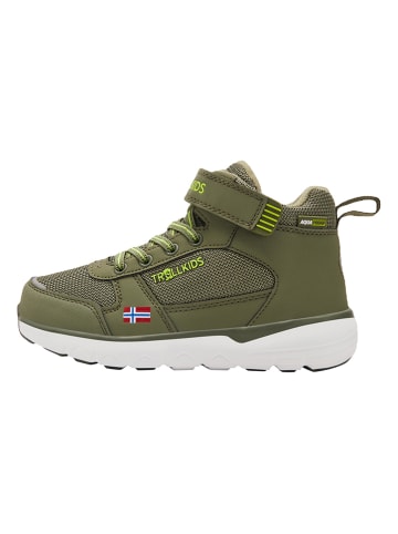 Trollkids Sneakersy "Stavanger Mid" w kolorze zielonym