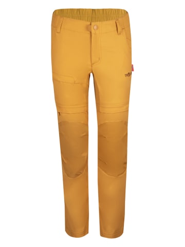 Trollkids Spodnie trekkingowe Zipp-Off "Arendal XT" w kolorze żółtym