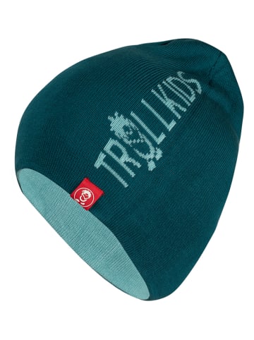 Trollkids Omkeerbare beanie "Troll" turquoise