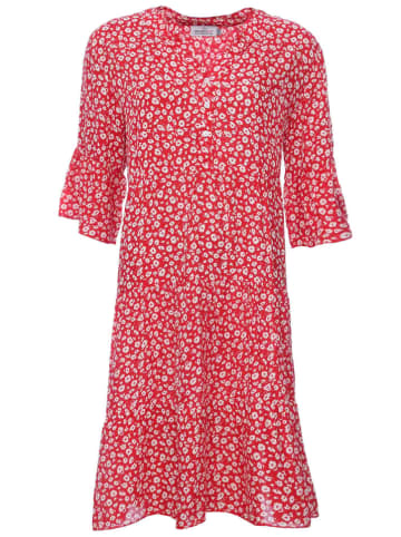 Zwillingsherz Sukienka "Liberta" w kolorze czerwono-kremowym