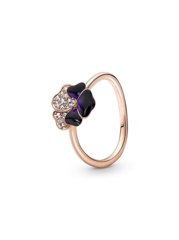Pandora Rosévergold. Ring mit Edelsteinen