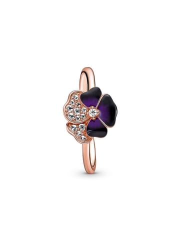 Pandora Rosévergold. Ring mit Edelsteinen