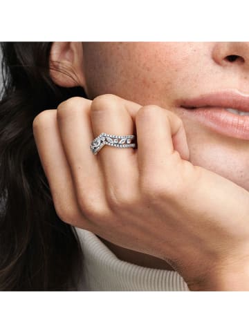 Pandora Zilveren ring met zirkonia's