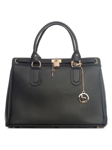 Lia Biassoni Black leather handbag - 36 x 28 x 18 cm