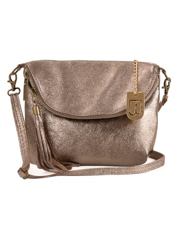 Lucca Baldi Taupe leather handbag - 24 x 18 x 4 cm