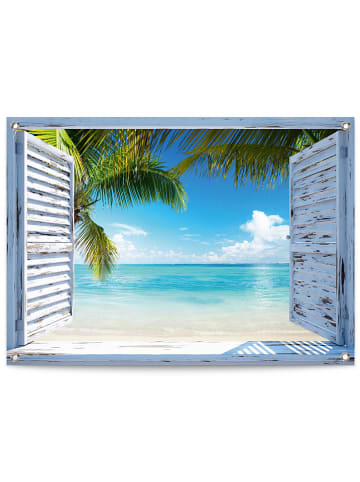 Orangewallz Outdoor-kunstdruk "Tropical Window" - (B)70 x (H)50 cm