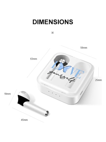 SWEET ACCESS Słuchawki bezprzewodowe Bluetooth In-Ear w kolorze biało-czarnym
