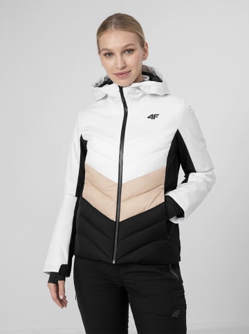 4F Ski-/snowboardjas wit/zwart/beige