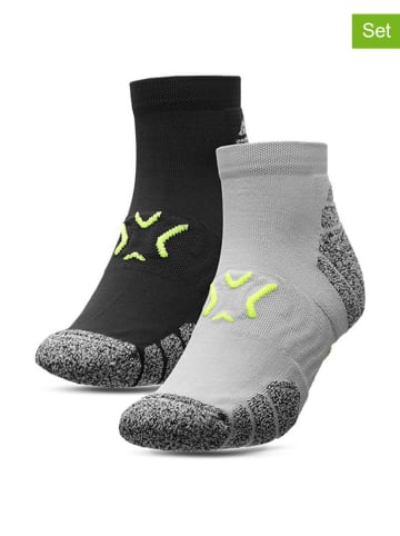 4F 2-delige set: sokken grijs/zwart