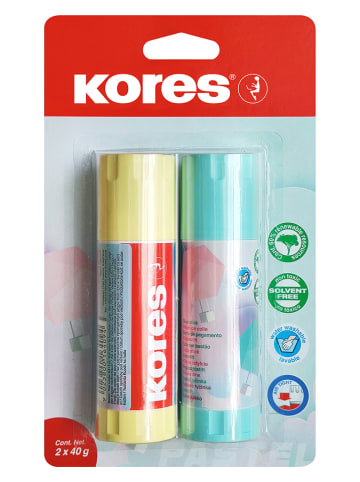 Kores Kleje w sztyfcie (2 szt.) "Pastell" - 2x 20 g