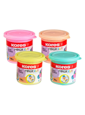 Kores Plasteliny (4 szt.) "Magik Clay Pastell" - 4x 40 g