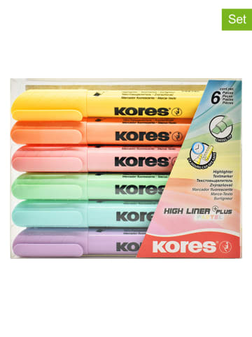 Kores 3er-Set: Textmarker "High Liner" in Bunt - 3x 6 Stück