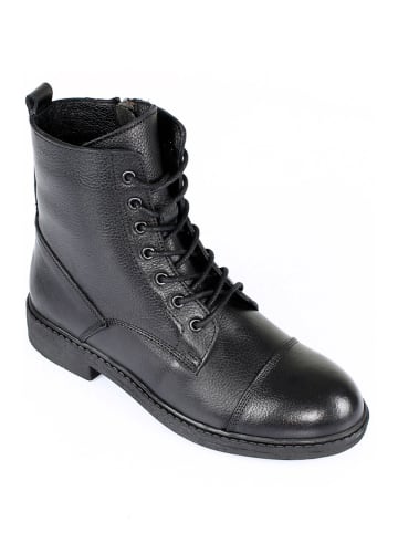 GÖNDERİ® Leder-Boots in Schwarz