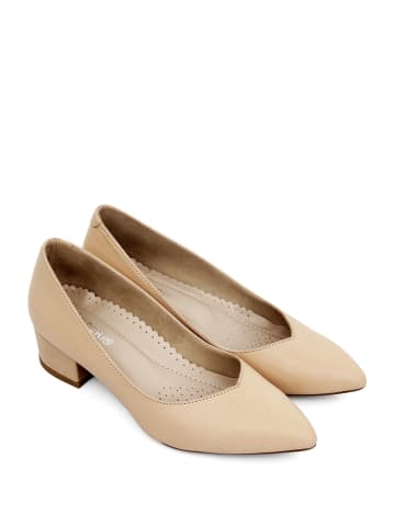 GÖNDERİ® Leder-Pumps in Beige