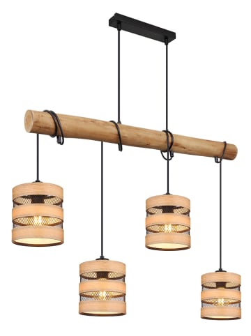 Globo lighting Hanglamp "Soeni" lichtbruin/beige - (L)85 x (B)15 x (H)120 cm