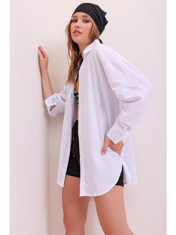 Chezalou Bluse in Weiß