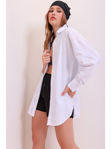 Chezalou Bluse in Weiß