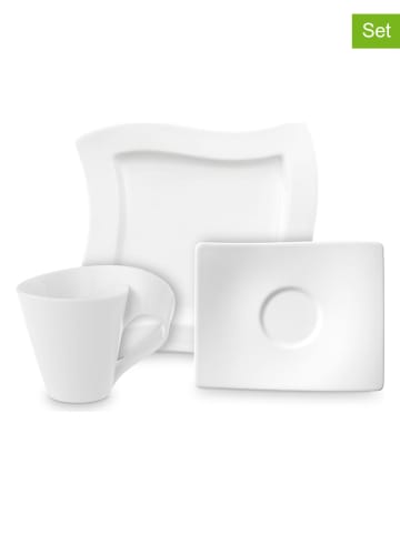 Villeroy & Boch 8-częściowy serwis kawowy "NewWave" w kolorze białym