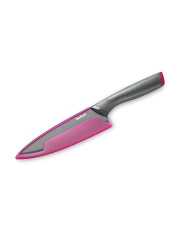 Tefal 2-delige set: keukenmessen "Fresh Kitchen" grijs/roze/petrol
