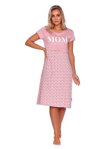 Doctor Nap Zwangerschapsnachthemd roze/meerkleurig