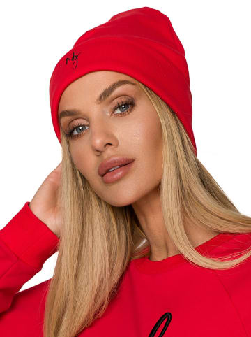 Made of emotion Beanie in Rot