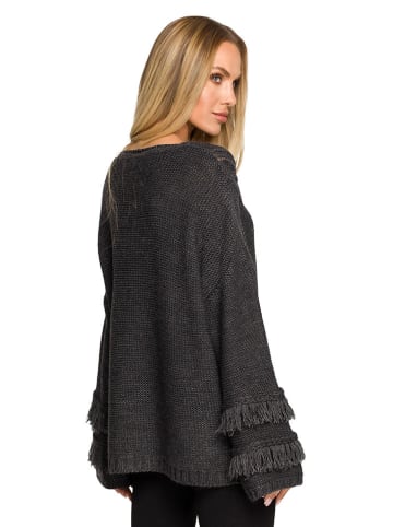 made of emotion Sweter w kolorze antracytowym