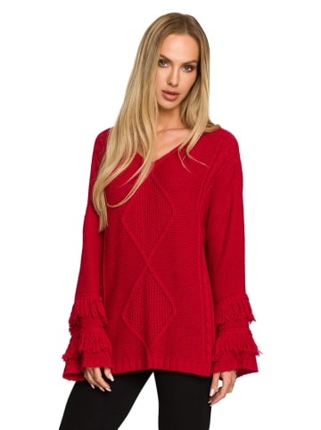 made of emotion Sweter w kolorze czerwonym