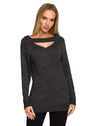 made of emotion Sweter w kolorze antracytowym