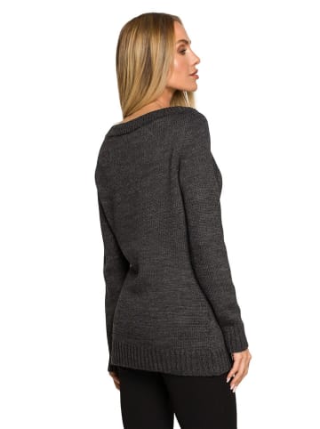 made of emotion Sweter w kolorze antracytowym