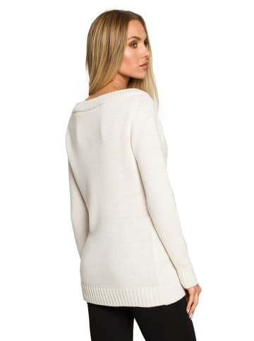made of emotion Sweter w kolorze kremowym