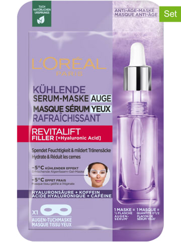 L'Oréal Paris 4er-Set: Augen-Tuchmasken "Revitalift Filler", je 11 g