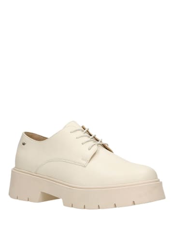 Wojas Leren veterschoenen beige