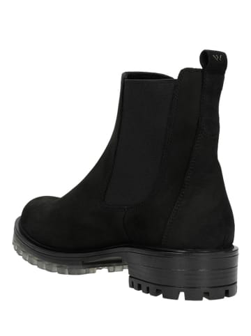 Wojas Leder-Chelsea-Boots in Schwarz