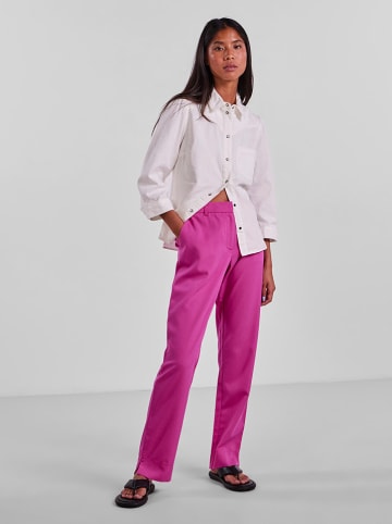 Pieces Spodnie "Amalie" w kolorze różowym