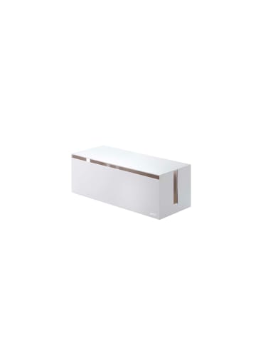 Yamazaki Kabelbox "Web" in Weiß - (B)40 x (H)14,5 x (T)15,5 cm
