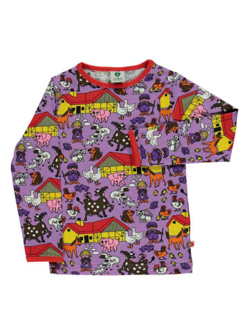 Småfolk Longsleeve "Farm" in Lila