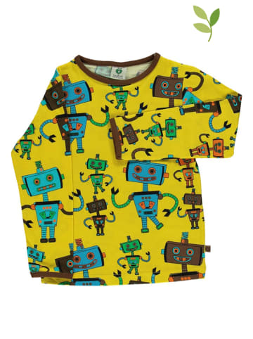 Småfolk Longsleeve "Robot" geel