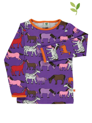 Småfolk Longsleeve "Horse" paars