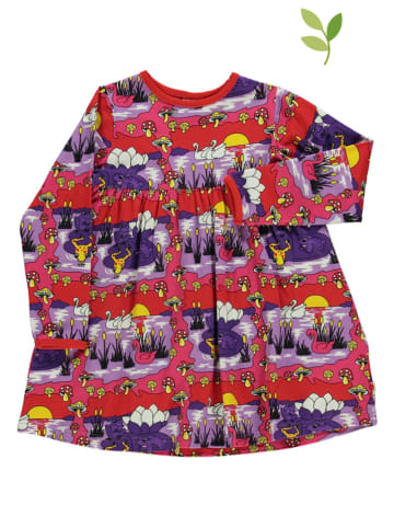 Småfolk Jurk "Swan & Frog" rood