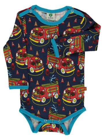Småfolk Romper "Firetruck" donkerblauw