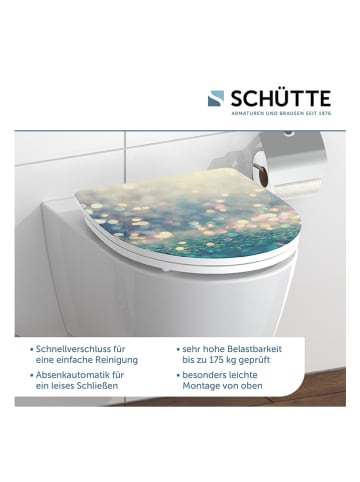 Schütte Toiletbril met softclose "Magic Light" lichtblauw