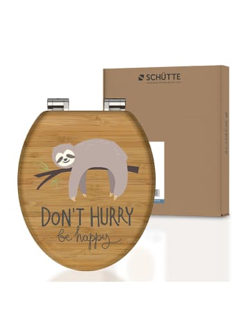Schütte Toiletbril met softclose "Don't Hurry" lichtbruin