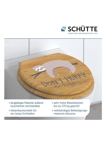 Schütte WC-Sitz "Don`t Hurry" mit Absenkautomatik in Hellbraun