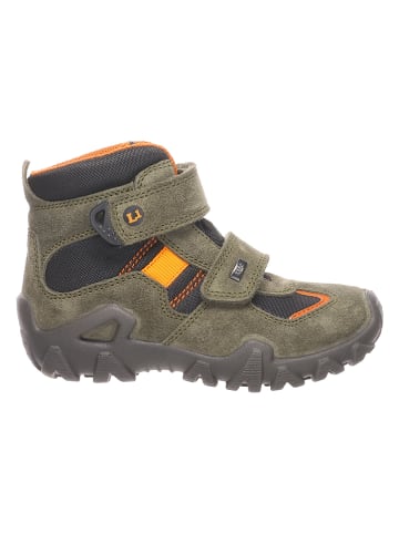 Lurchi Skórzane botki zimowe "Mats" w kolorze khaki