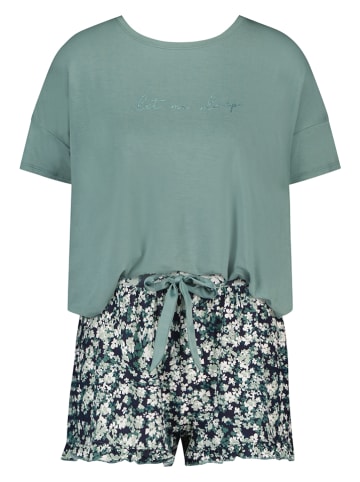 Hunkemöller Piżama w kolorze zielonym