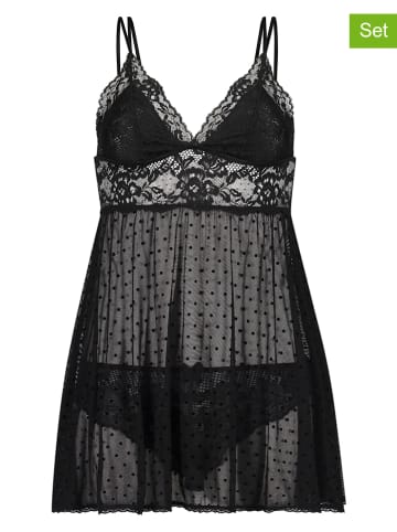 Hunkemöller 2-częściowy zestaw bielizny "Beatriz" w kolorze czarnym