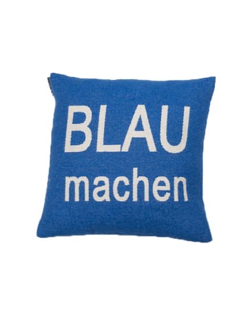 David Fussenegger Kissenhülle "Blau machen" in Blau