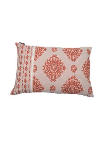 David Fussenegger Kissenhülle "Häkelmuster" in Orange/ Creme